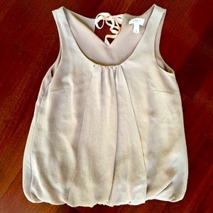 LOFT gray-purple shimmer bubble top